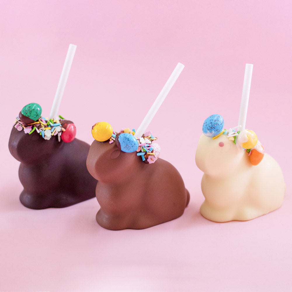 Chocolate Bunny Milkshakes are easy to make!