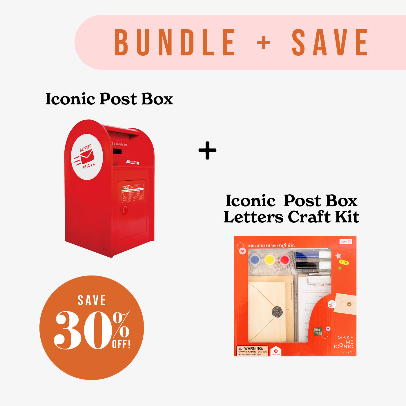Iconic Post Box + Iconic Post Box Letters Craft Kit