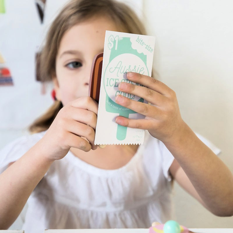 PAPER TOY - ICONIC AUSTRALIAN ICE CREAM PAPER BAG SPARE PARTS