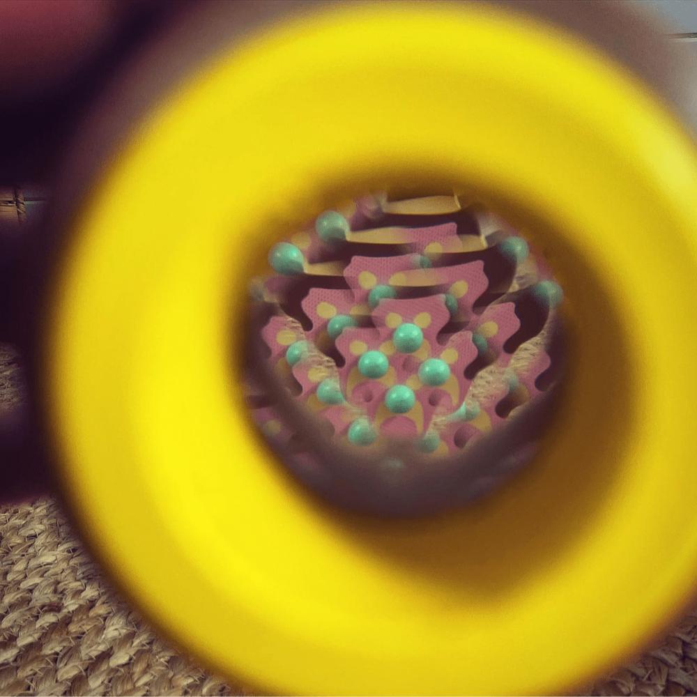 Make Me Iconic wooden kaleidoscope toy made from natural timber, designed for STEM learning, imaginative play, and visual discovery through light and reflection.