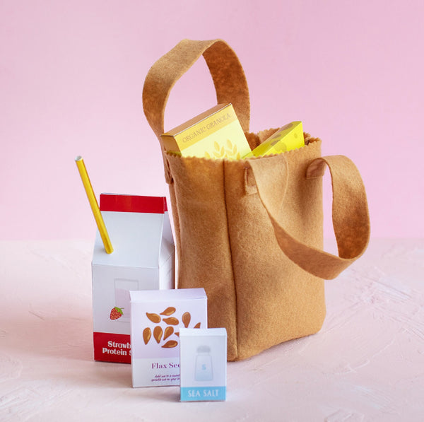 make our mini grocery bag ♻ and play shop makemeiconic