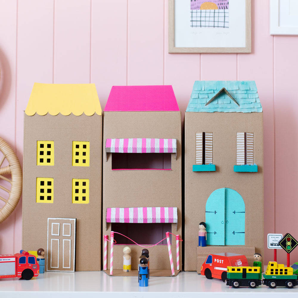 Doll House ✂️ crafting with our cardboard tram box