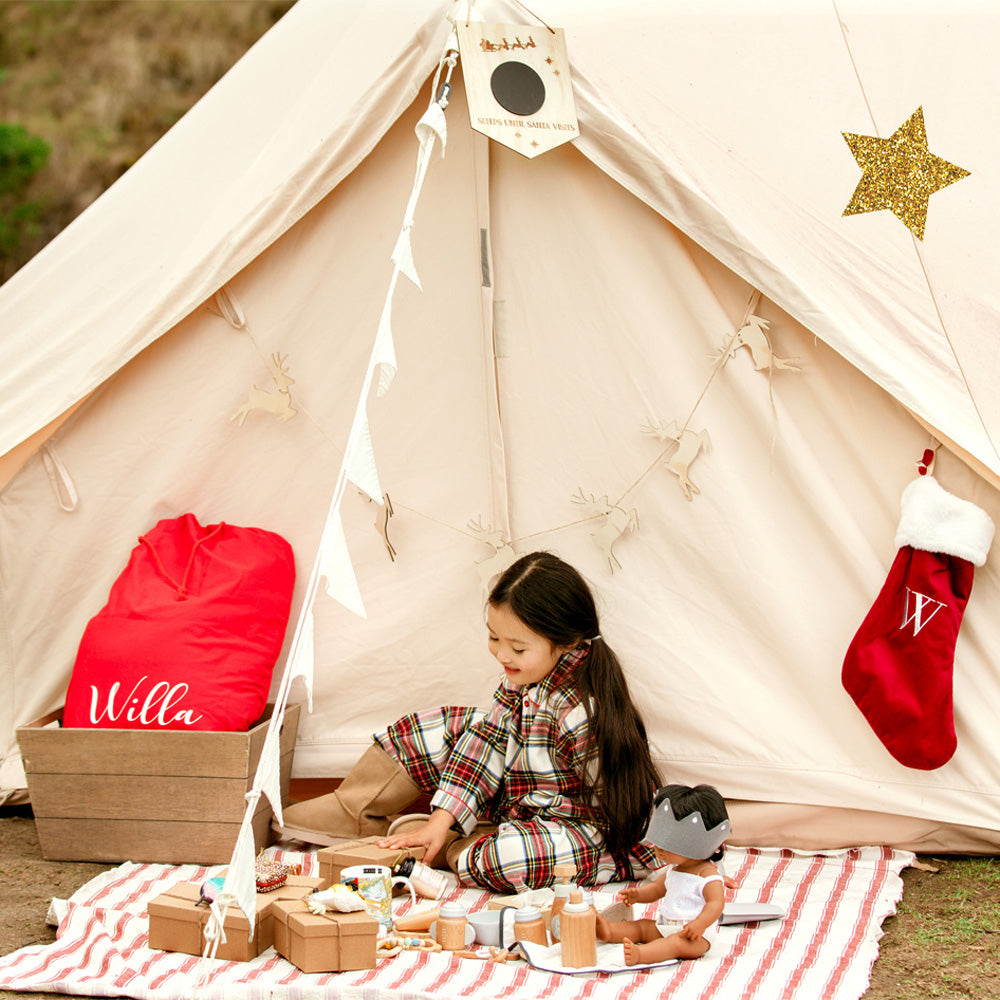 Christmas Glamping in the Great  Australian Outdoors with our wooden toys
