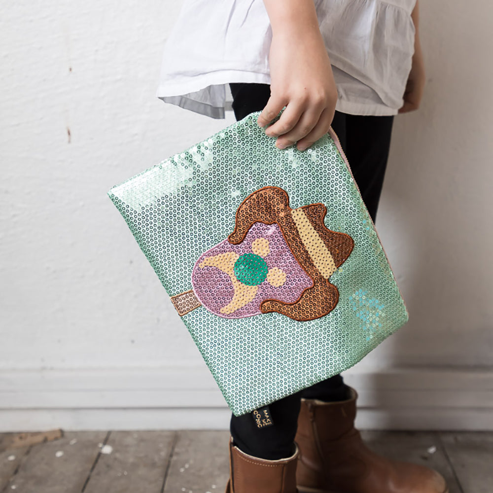 SEQUIN PENCIL CASE - ICONIC BUBBLE O BILL