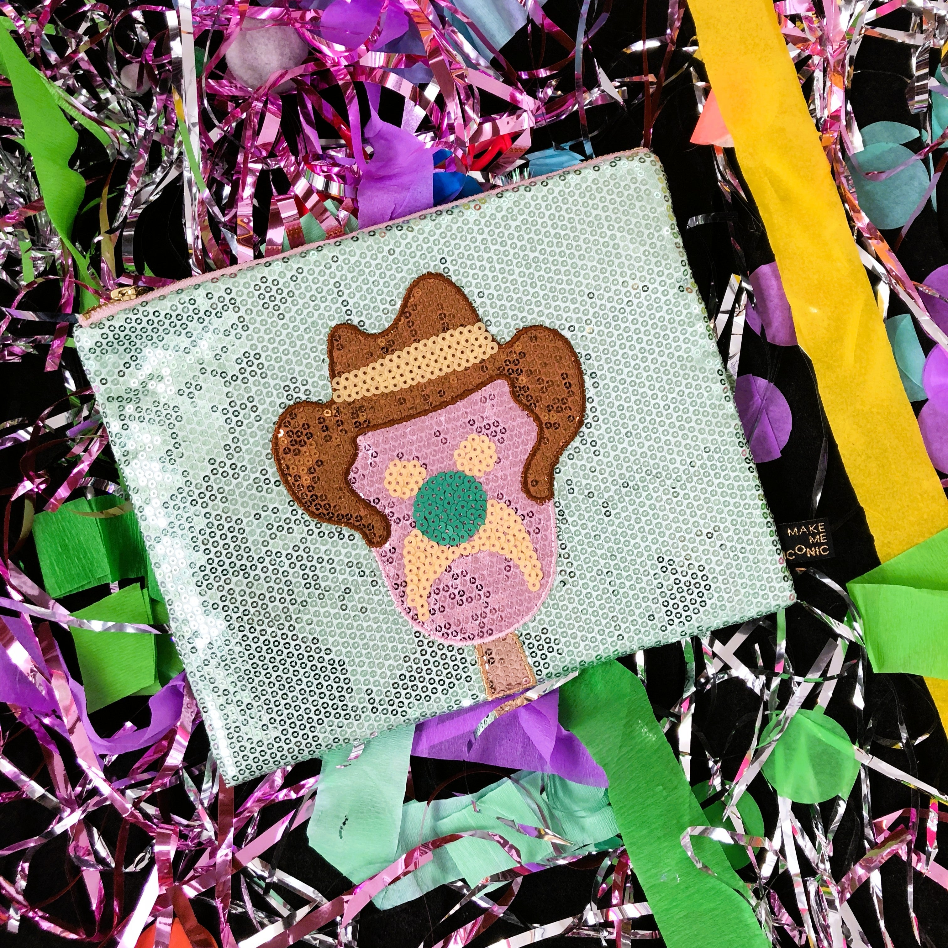 SEQUIN PENCIL CASE - ICONIC BUBBLE O BILL