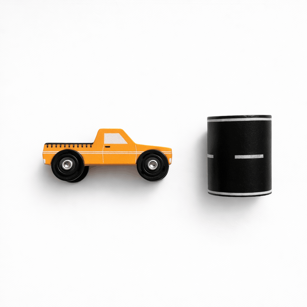 WOODEN TOY -  LOOSE CHANGE MINI UTE & ROAD TAPE