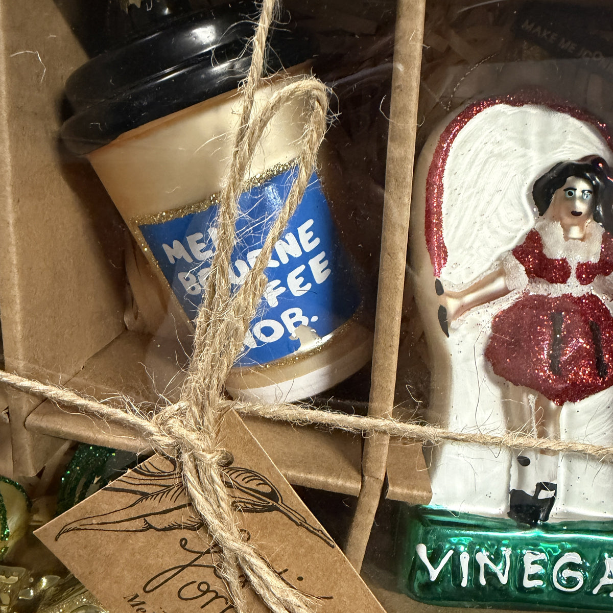 CHRISTMAS GLASS ORNAMENTS -  ICONIC MELBOURNE NOT QUITE RIGHT