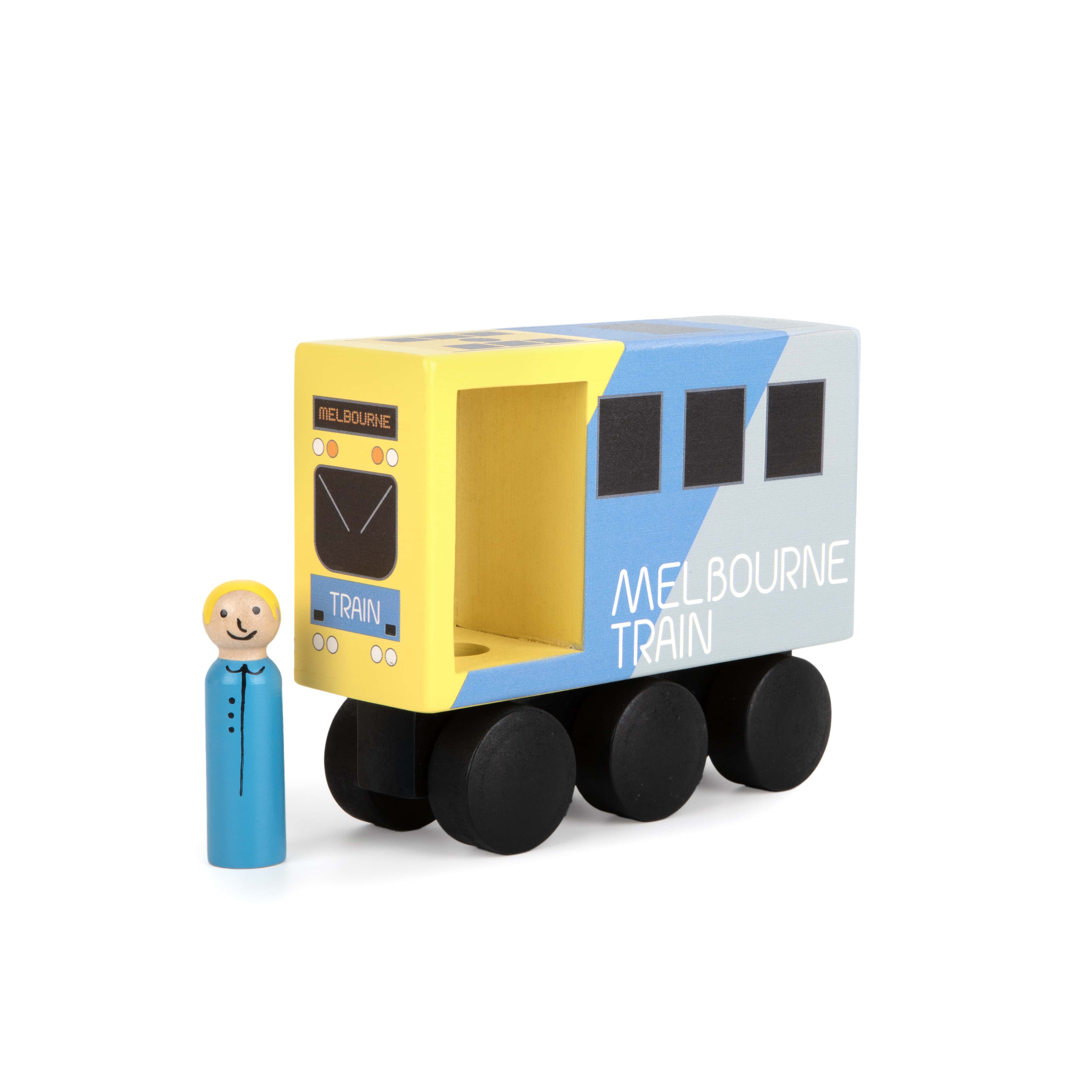 WOODEN TOY - ICONIC MELBOURNE MID-SIZED TRAIN