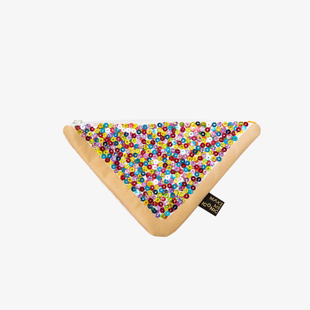 Fairy Bread Pocket Purse inspired by Australia's iconic party treat. Featuring colourful sequins, it's perfect for coins, treasures and little keepsakes.