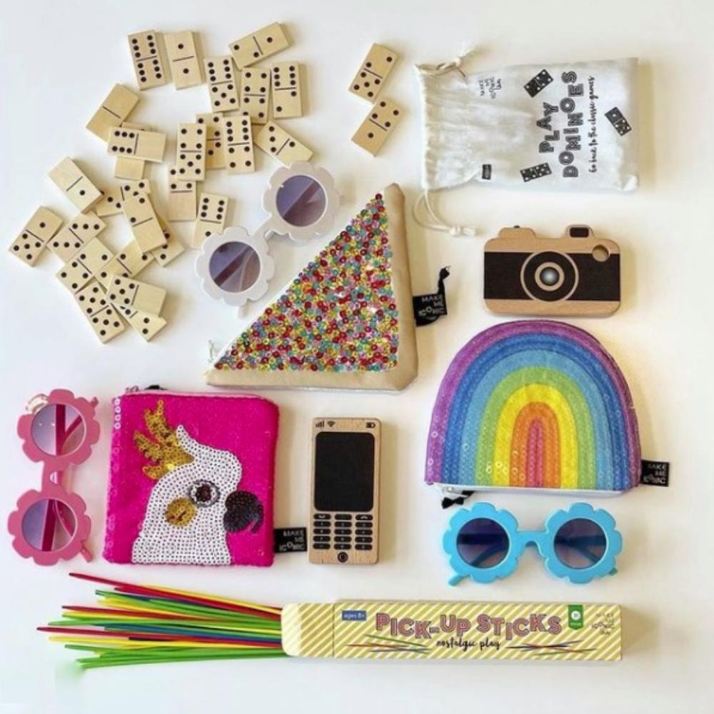 Fairy Bread Pocket Purse inspired by Australia's iconic party treat. Featuring colourful sequins, it's perfect for coins, treasures and little keepsakes.