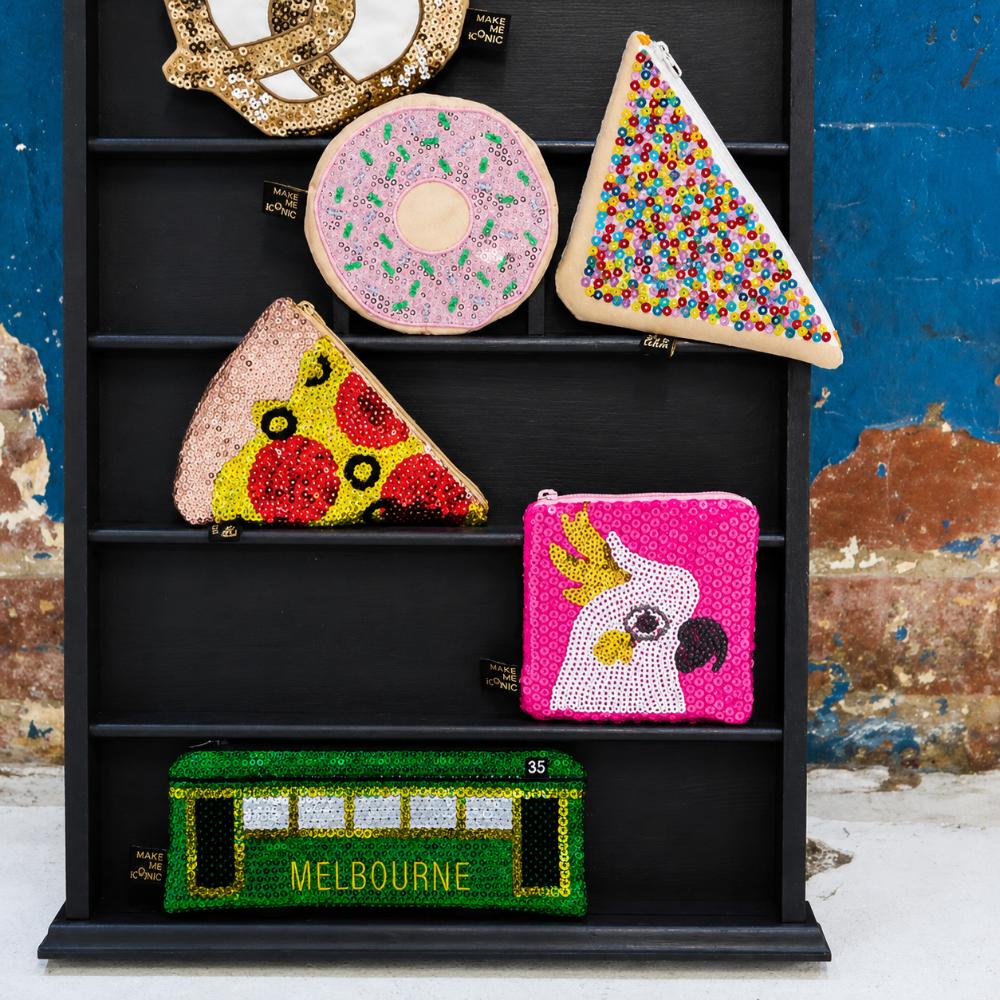 Fairy Bread Pocket Purse inspired by Australia's iconic party treat. Featuring colourful sequins, it's perfect for coins, treasures and little keepsakes.