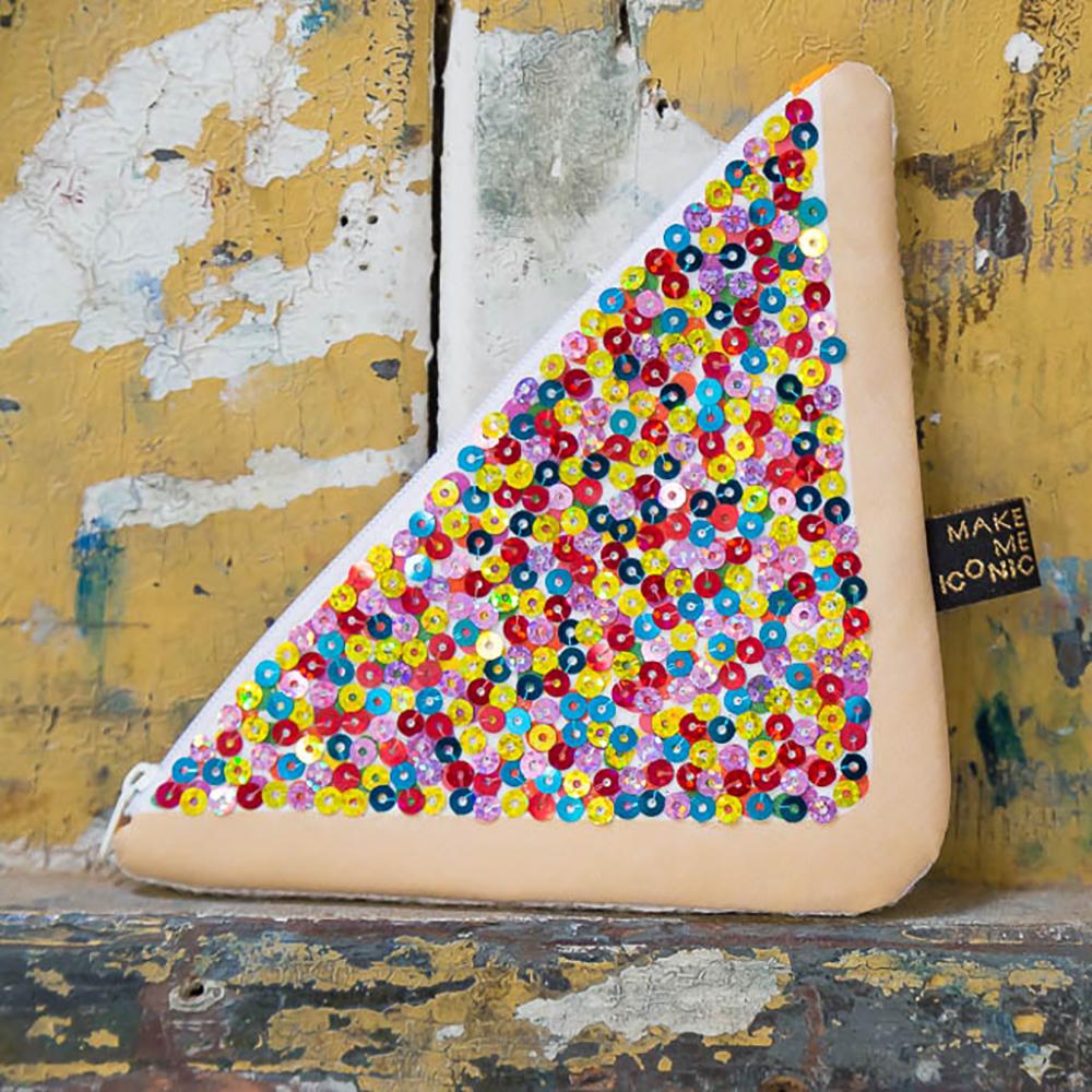 Fairy Bread Pocket Purse inspired by Australia's iconic party treat. Featuring colourful sequins, it's perfect for coins, treasures and little keepsakes.