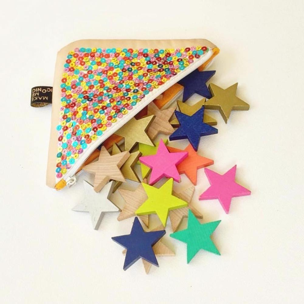 Fairy Bread Pocket Purse inspired by Australia's iconic party treat. Featuring colourful sequins, it's perfect for coins, treasures and little keepsakes.