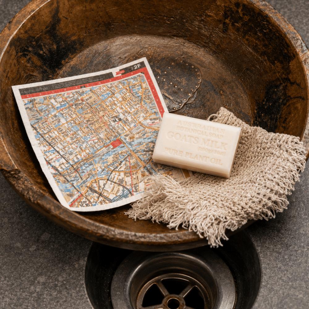 Inspired by Melbourne’s iconic Melways and infamous “Right Turn from Left Only” Hook Turns, this eco-friendly dish cloth brings a playful touch of Aussie nostalgia to everyday kitchen cleaning. Made from natural fibres, it’s durable, reusable, super absorbent, and the perfect practical gift for locals, tourists, or anyone missing a little taste of Melbourne.