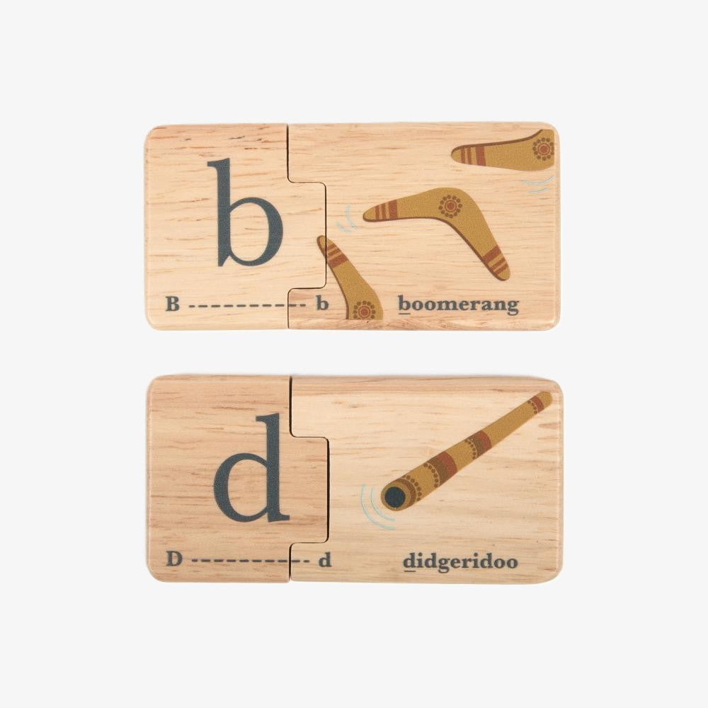 WOODEN TOY - ICONIC AUSTRALIAN ALPHABET JIGSAW PUZZLE