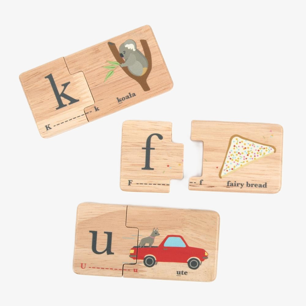 WOODEN TOY - ICONIC AUSTRALIAN ALPHABET JIGSAW PUZZLE