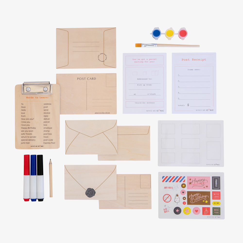 WOODEN TOY - ICONIC POST BOX LETTERS CRAFT KIT
