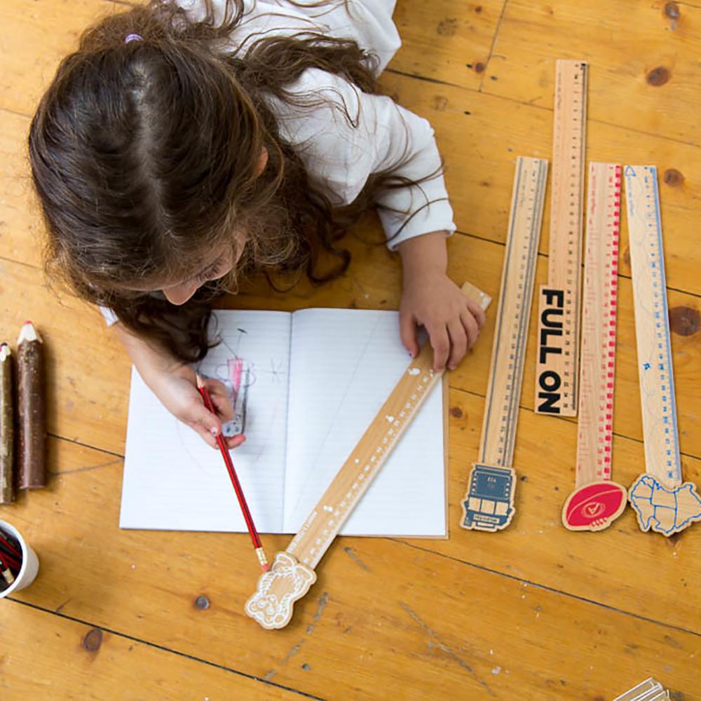 Make Me Iconic Full On wooden ruler with playful, nostalgic design, adding fun and charm to any desk. A stylish and functional stationery piece perfect for students, teachers, or creatives.