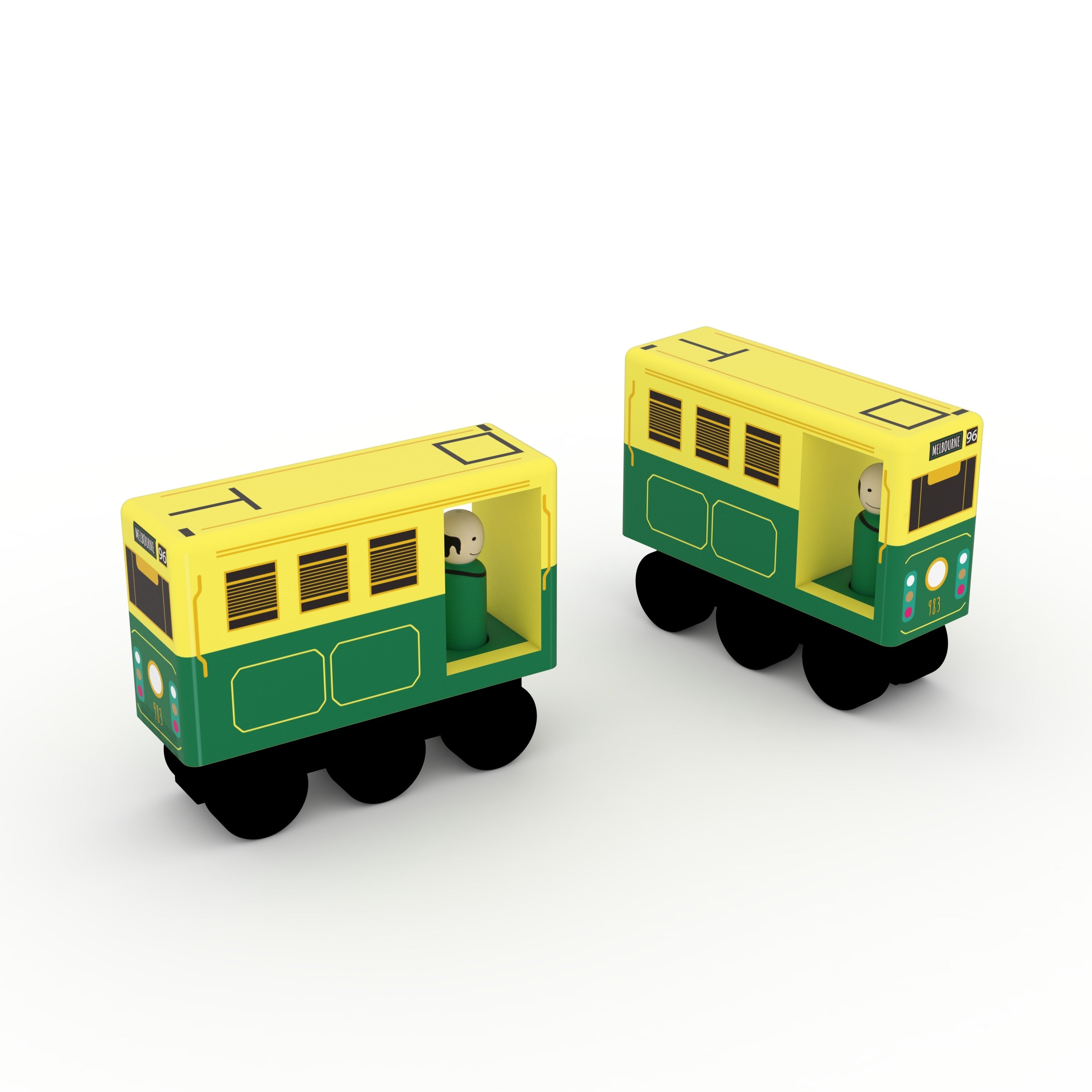 WOODEN TOY - ICONIC MELBOURNE MID-SIZED TRAM