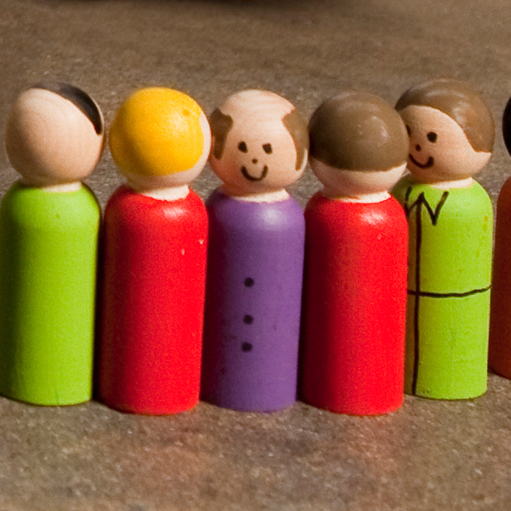 WOODEN TOY - ICONIC EXTRA PEOPLE SET OF 14