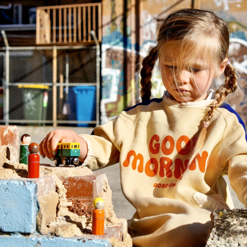 Make Me Iconic mixed box of 14 wooden replacement passengers and tram conductors for the Make Me Iconic Tram, Ute and Ferry, packaged in a branded box. Inspires imaginative medical play, empathy, and storytelling fun.