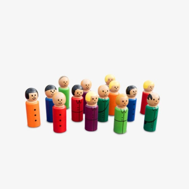 WOODEN TOY - ICONIC EXTRA PEOPLE SET OF 14