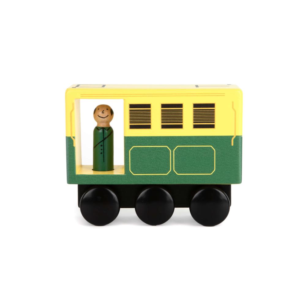 Wooden Melbourne tram toy for kids, inspired by real Aussie commuter trains, perfect Australian gift for pretend play, learning, and imaginative adventures.