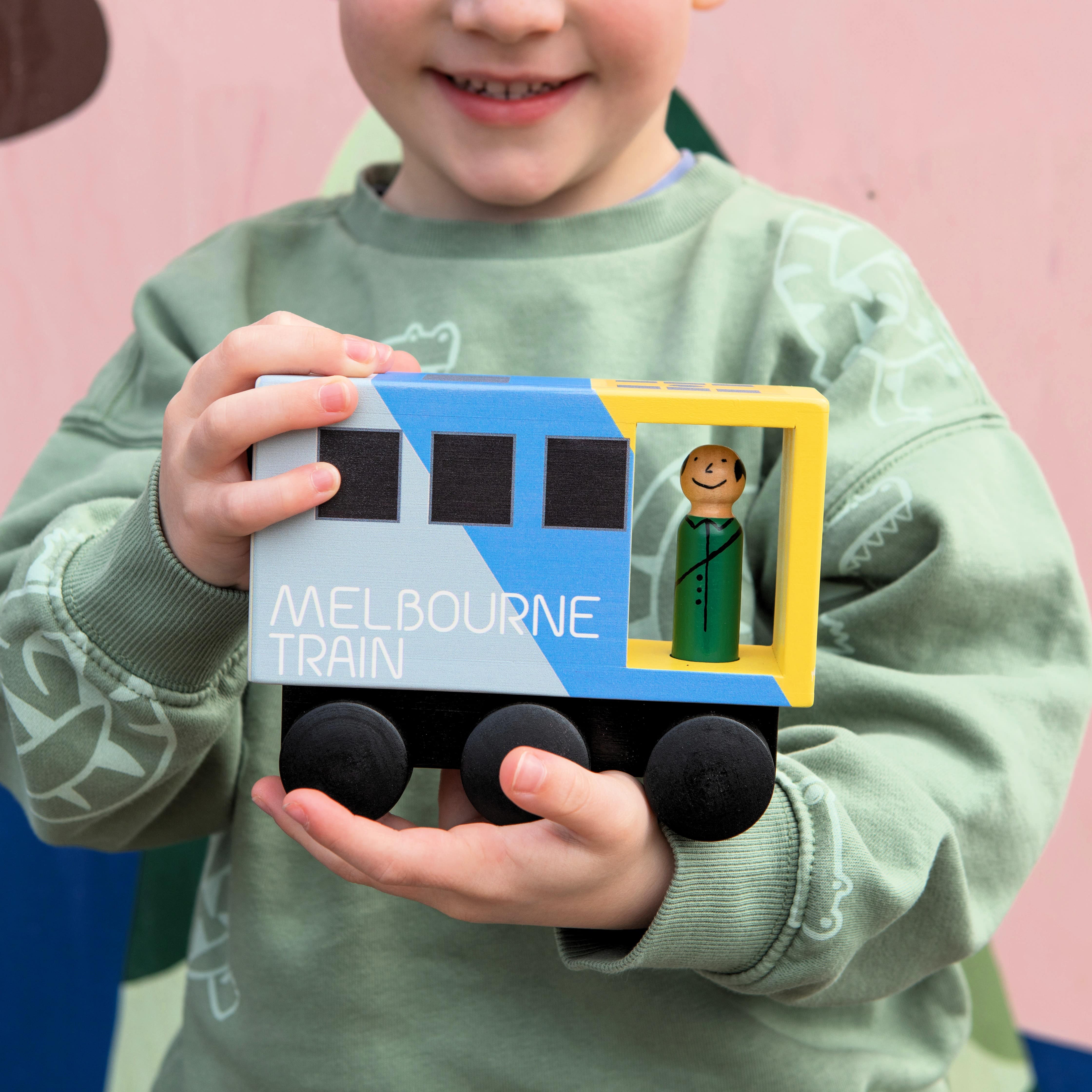 WOODEN TOY - ICONIC MELBOURNE MID-SIZED TRAIN