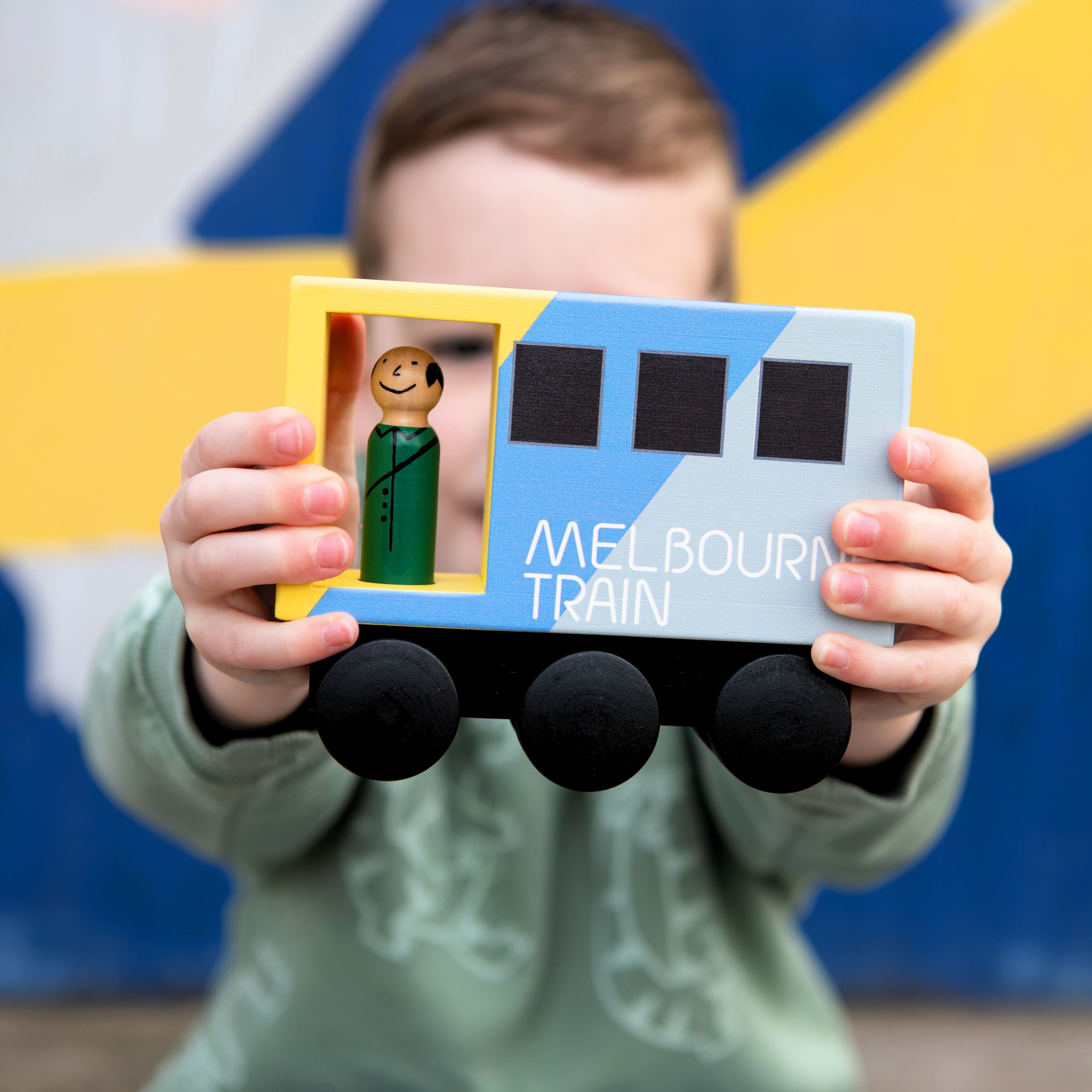 WOODEN TOY - ICONIC MELBOURNE MID-SIZED TRAIN