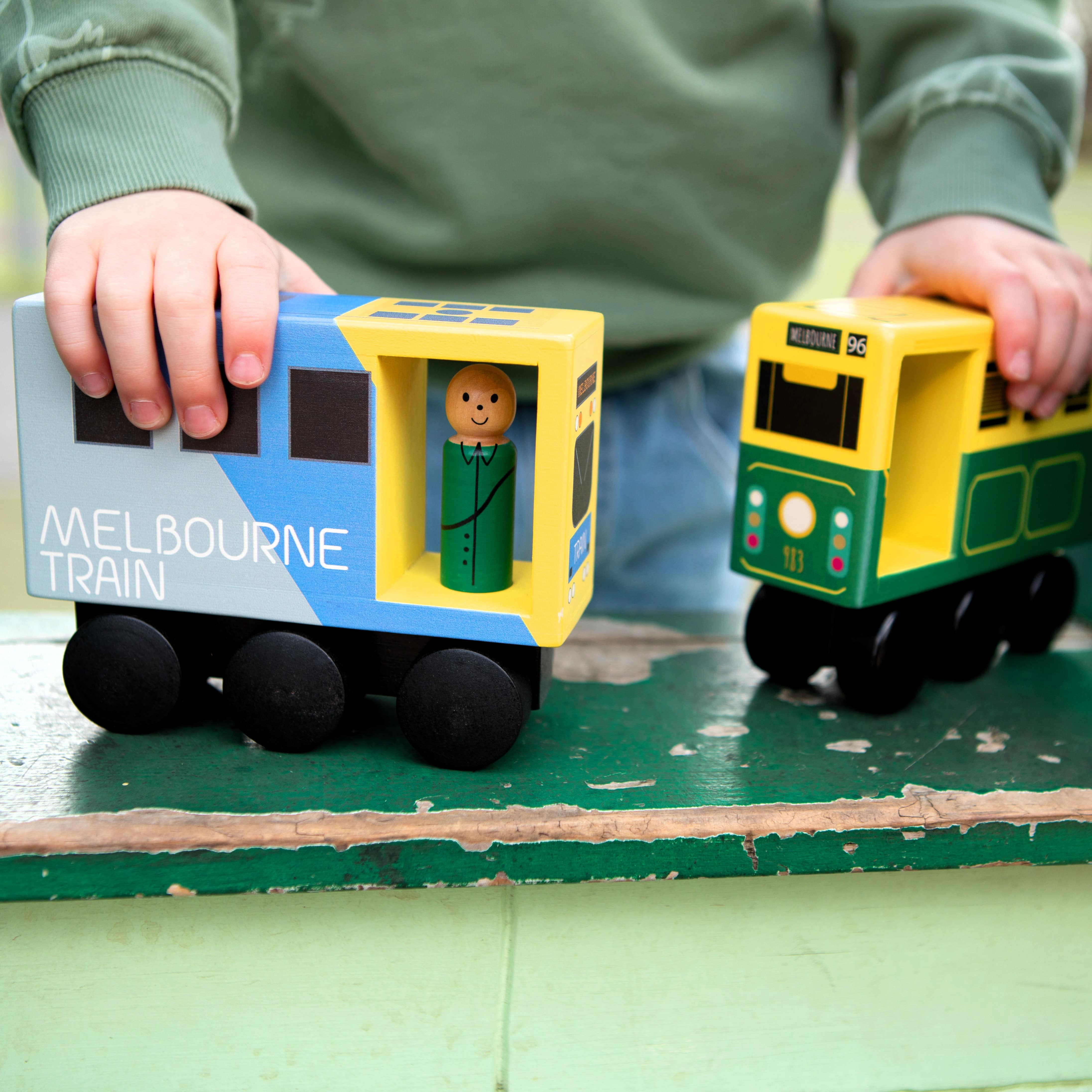 WOODEN TOY - ICONIC MELBOURNE MID-SIZED TRAIN