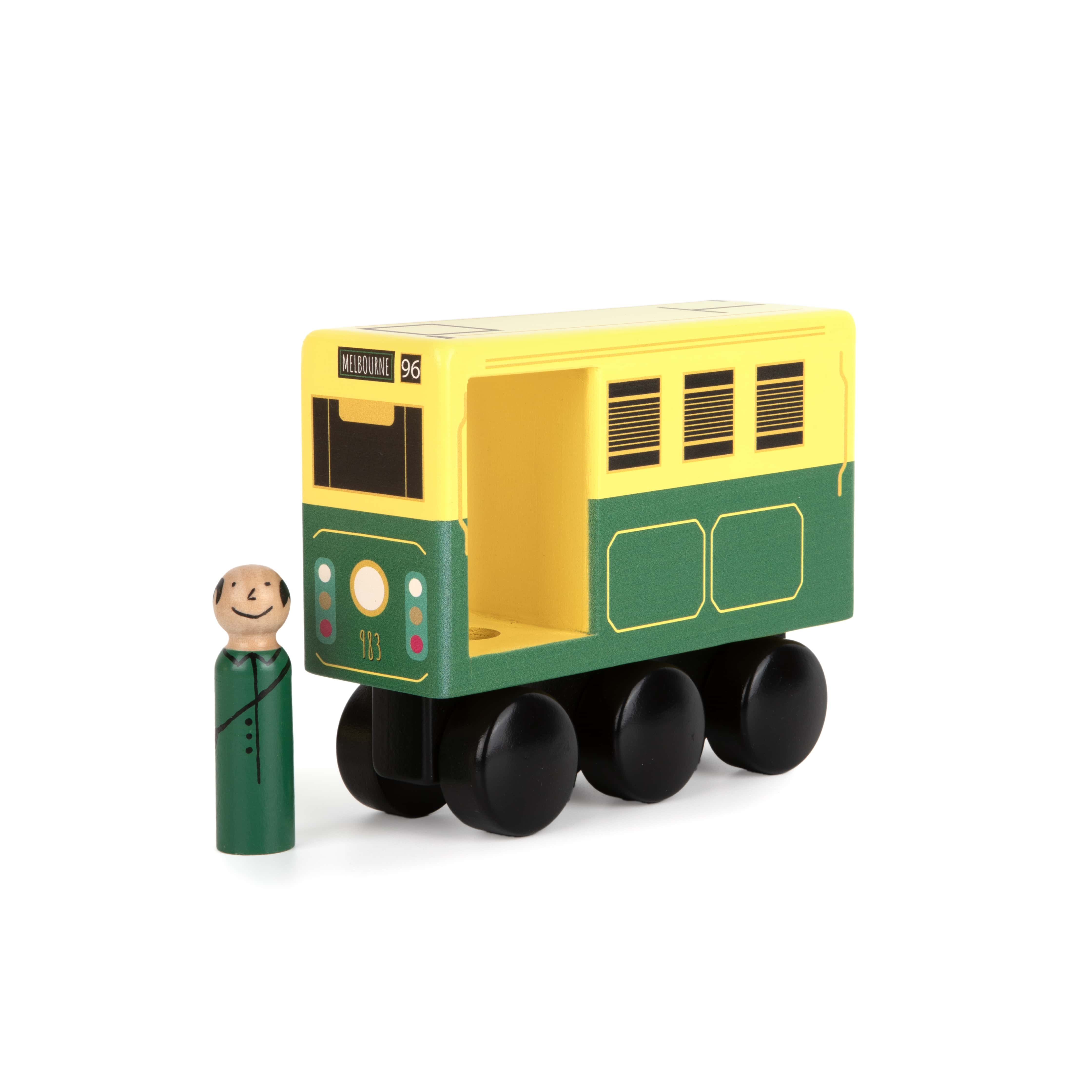 WOODEN TOY - ICONIC MELBOURNE MID-SIZED TRAM