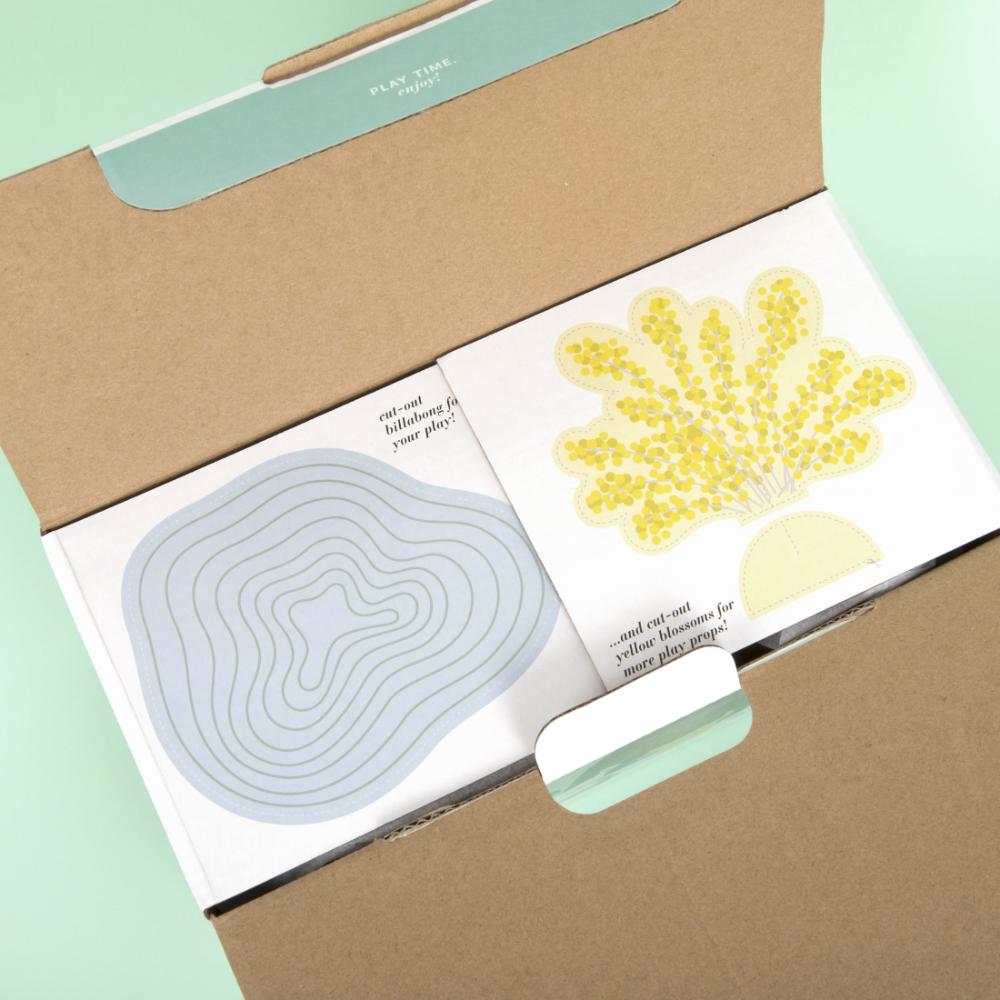 Make Me Iconic Australian animals wooden toy set for kids, 10-piece set for pretend play and early learning through nature-based role play.