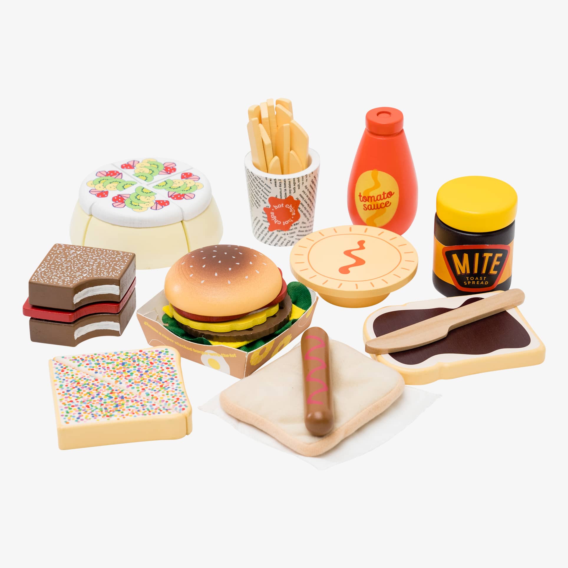 WOODEN TOY - ICONIC AUSTRALIAN FOOD SET