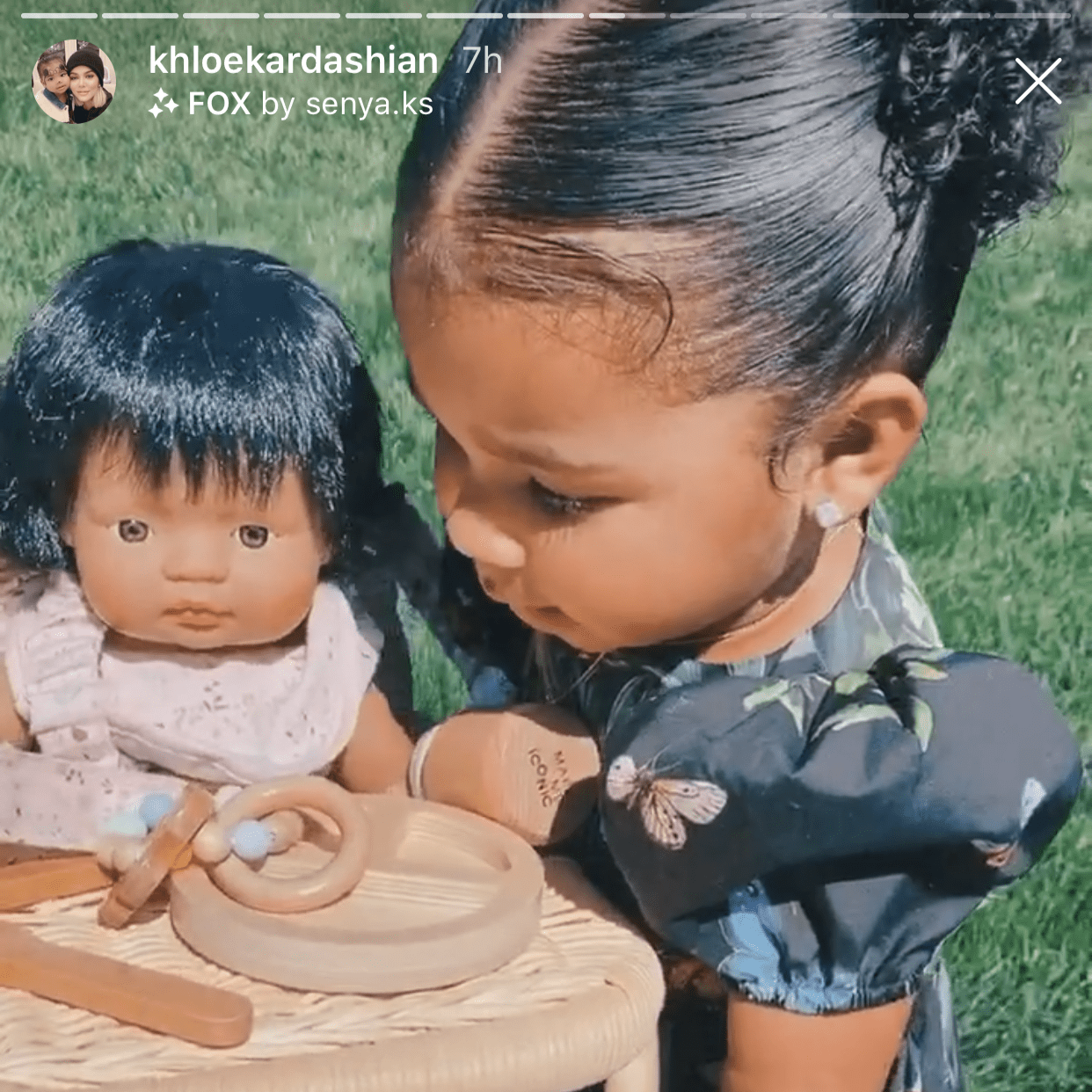 Make Me Iconic 11-piece wooden doll accessory kit with bottles, sippy cup, bowl, fork, spoon, brush with real bristles, comb, teether, and clip-on pacifier – perfect for pretend play.
