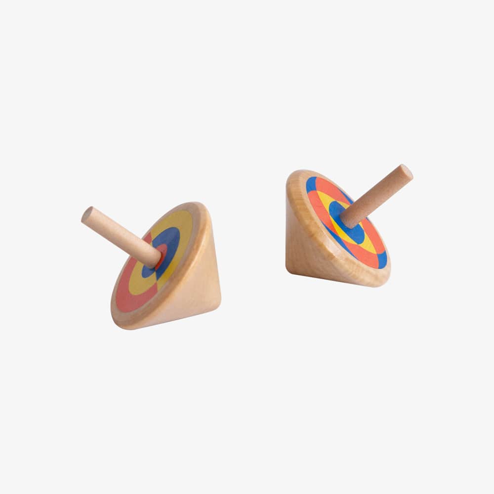 Wooden toy spinning top in a classic design, crafted from smooth timber and built for endless spinning fun at home. A simple, nostalgic toy that encourages hand-eye coordination and screen-free play.