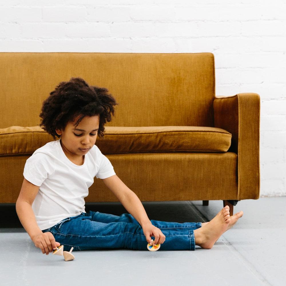 Make Me Iconic wooden toy spinning top in a classic design, crafted from smooth timber and built for endless spinning fun at home. A simple, nostalgic toy that encourages hand-eye coordination and screen-free play.