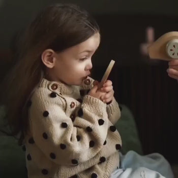 Make Me Iconic wooden toy beauty kit and wooden pretend make-up for kids with mirror, lipstick, compact and perfume designed for pretend play, dress-ups and creative role-play activities