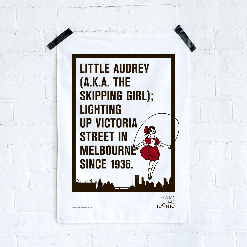 ICONIC TEA TOWEL - SKIPPING GIRL