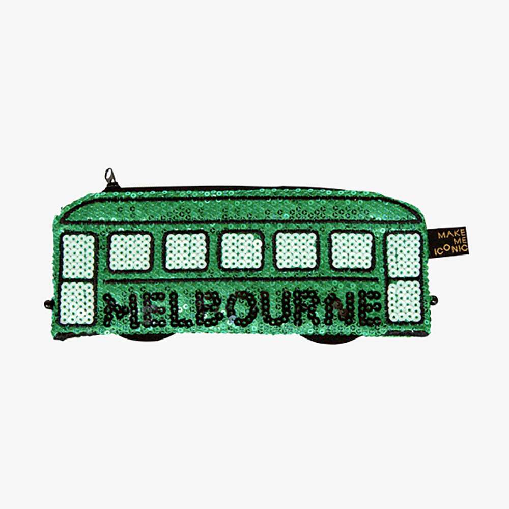 Make Me Iconic Australian Gifts Souvenirs sequin purse tram