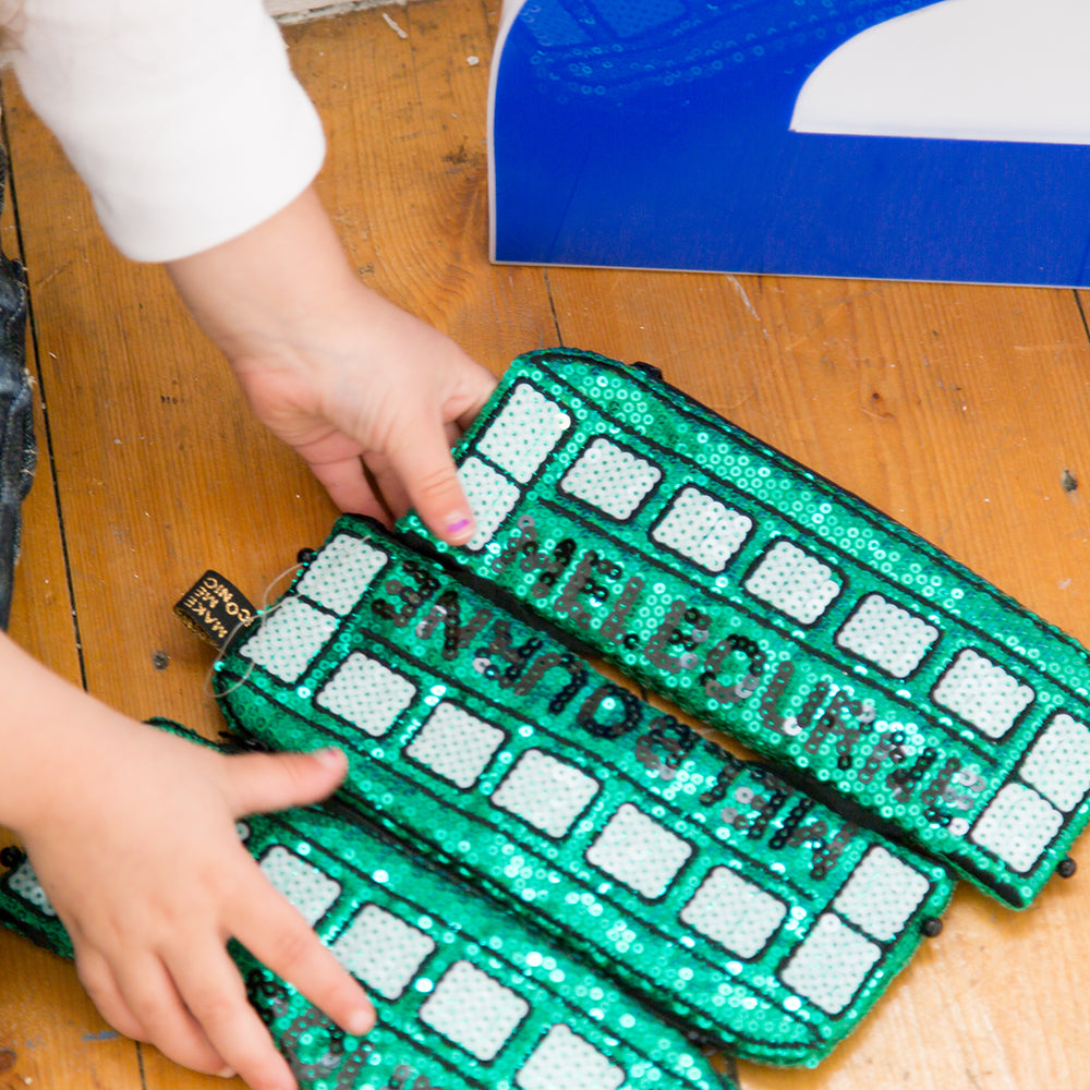 Make Me Iconic Australian Gifts Souvenirs sequin purse tram