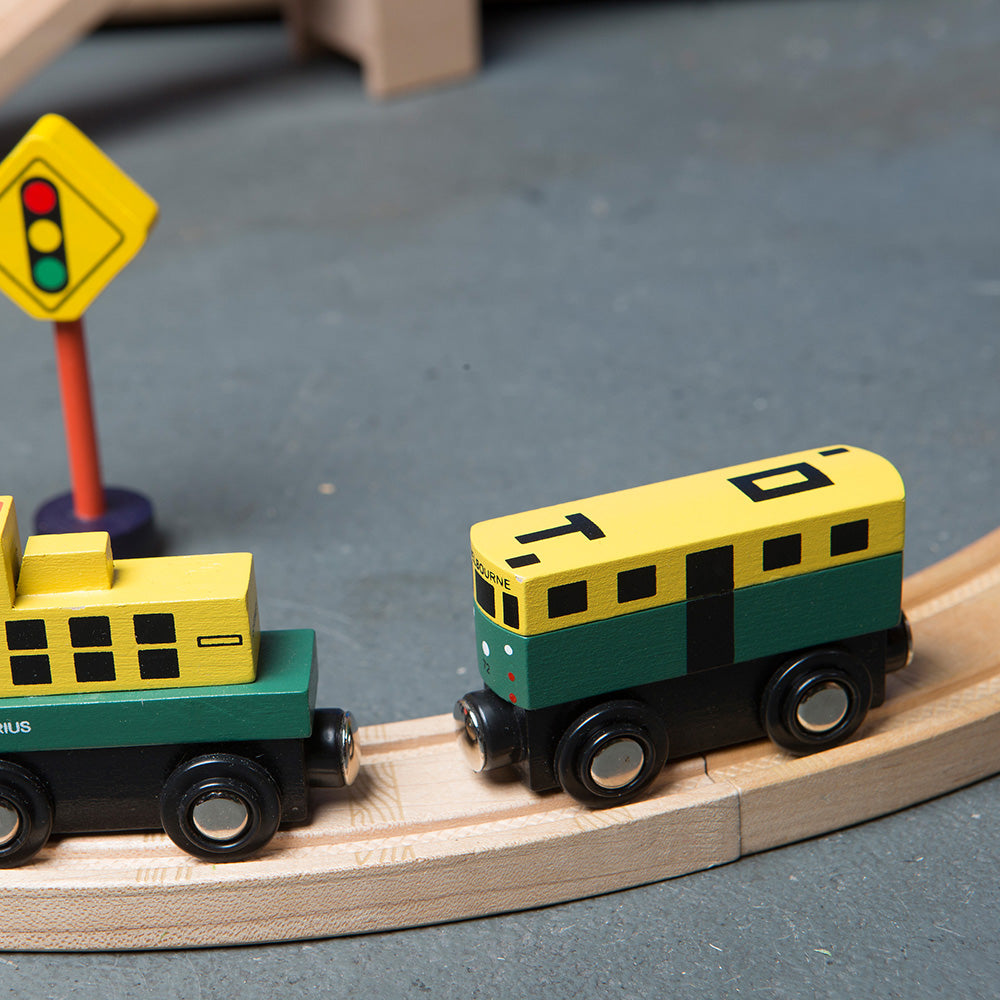 Make Me Iconic wood toy Australian Gifts Souvenirs mini tram