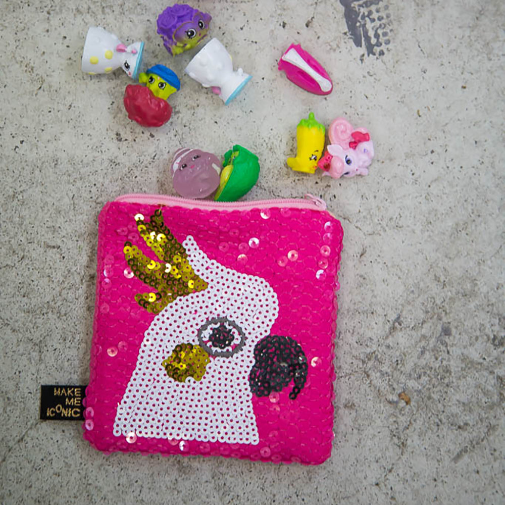 ICONIC SEQUIN PURSE- COCKATOO