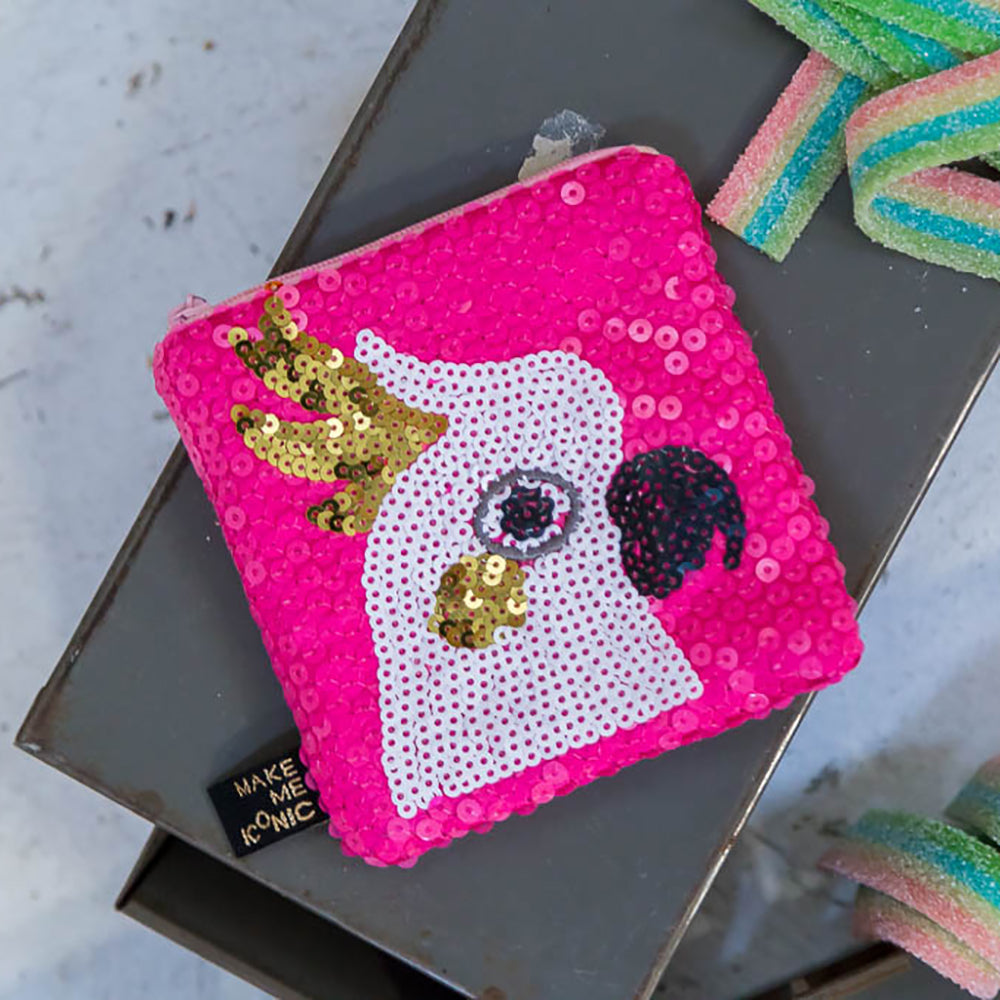 ICONIC SEQUIN PURSE- COCKATOO