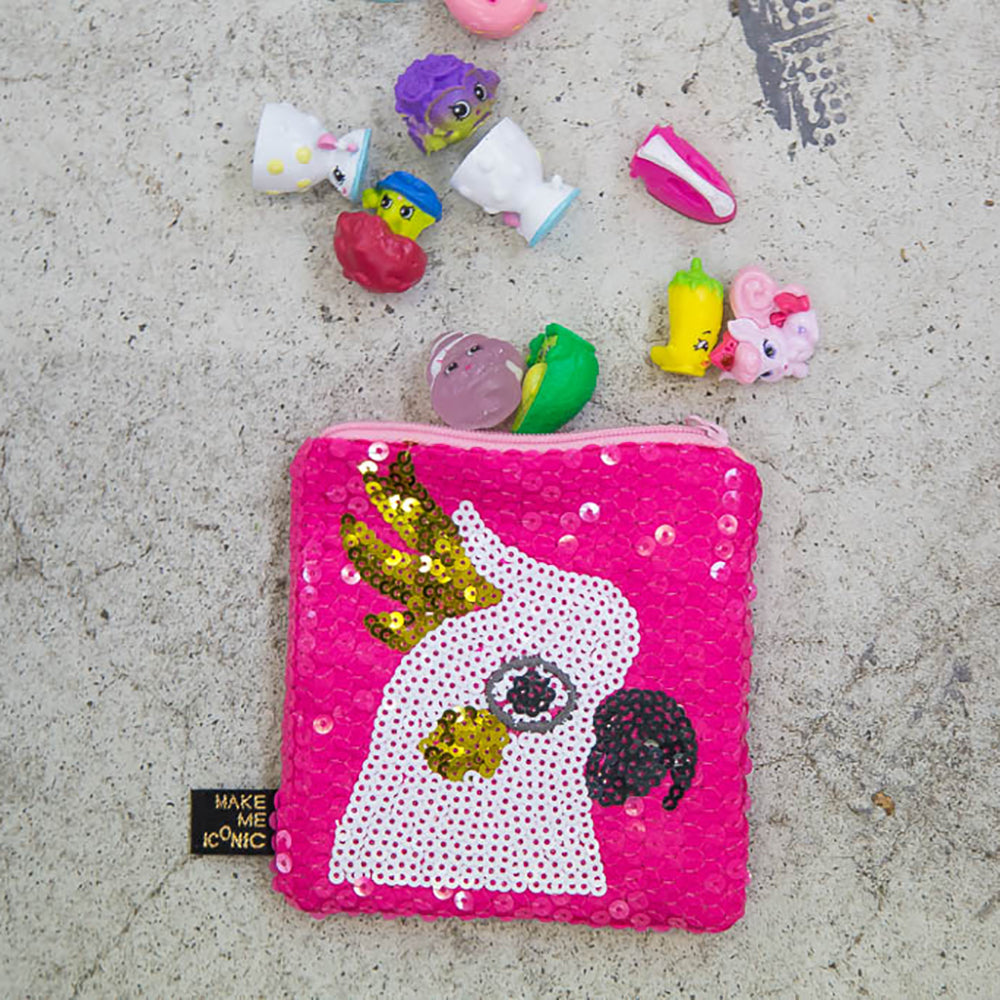 ICONIC SEQUIN PURSE- COCKATOO