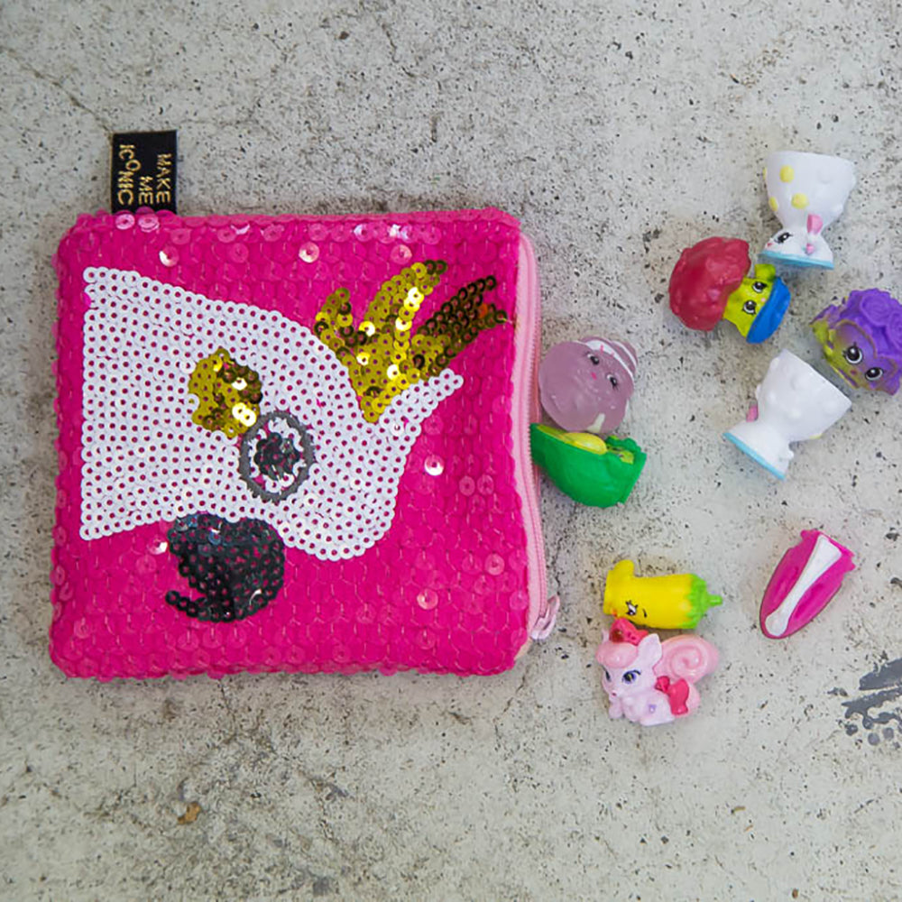 ICONIC SEQUIN PURSE- COCKATOO