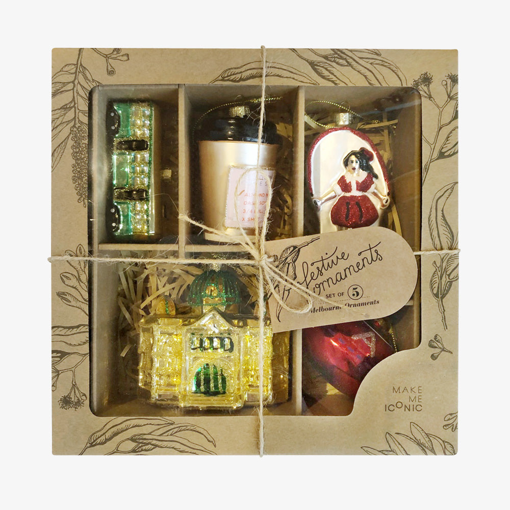 ICONIC CHRISTMAS GLASS ORNAMENTS -  MELBOURNE