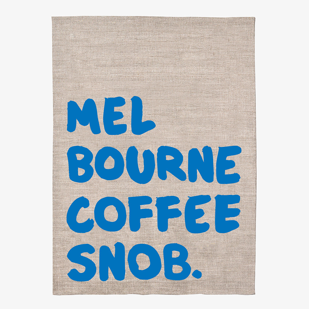 ICONIC TEA TOWEL 100% LINEN - COFFEE SNOB