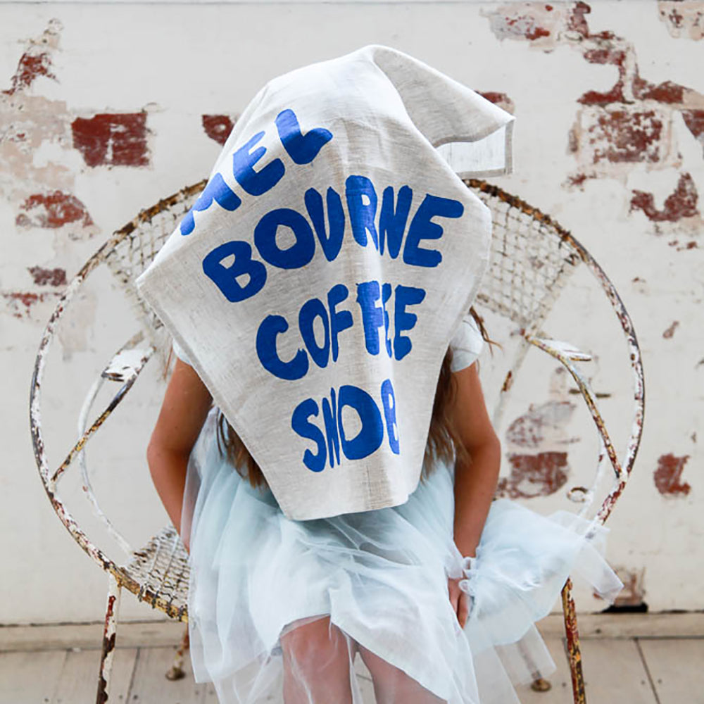 ICONIC TEA TOWEL 100% LINEN - COFFEE SNOB